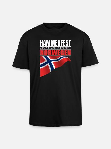 Hammerfest - Unisex Oversized Heavyweight T-shirt - black