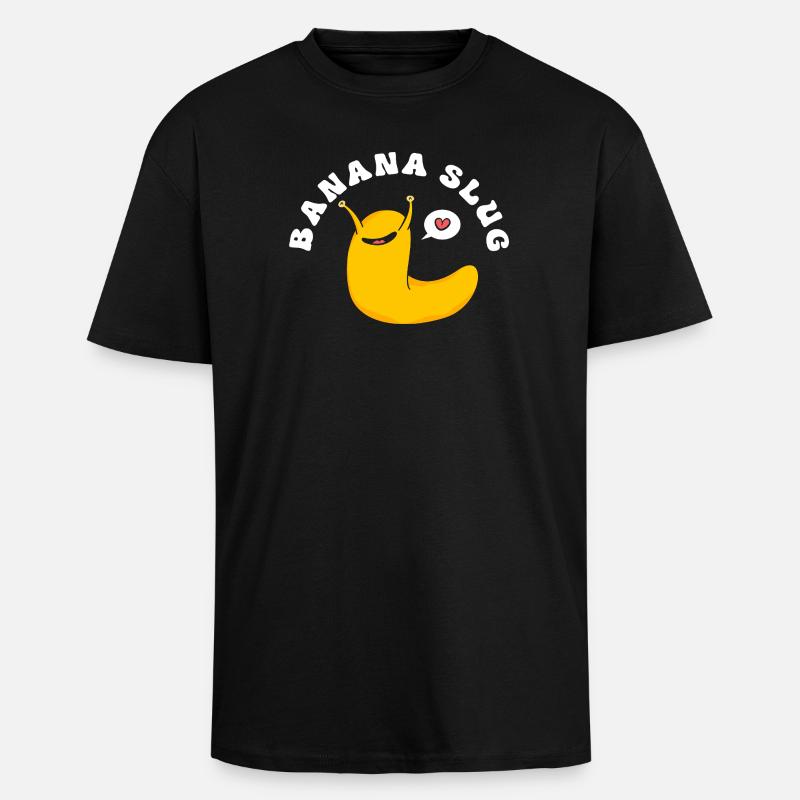 escargot banane - T-shirt unisexe oversize épais - noir