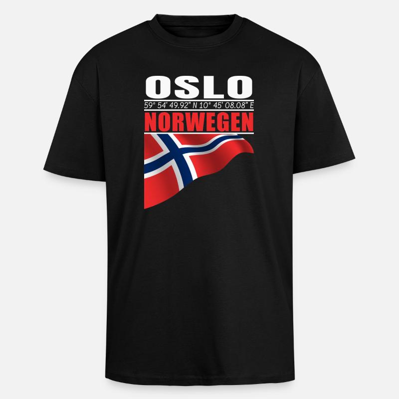 Oslo - Oversized Heavyweight Unisex T-Shirt - Schwarz