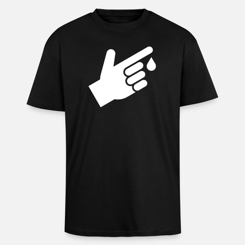 Prise de sang, gouttes de sang - T-shirt unisexe oversize épais - noir