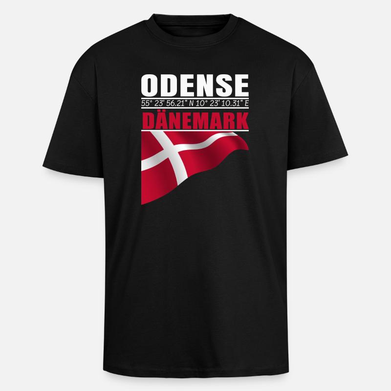 Odense - Oversized Heavyweight Unisex T-Shirt - Schwarz
