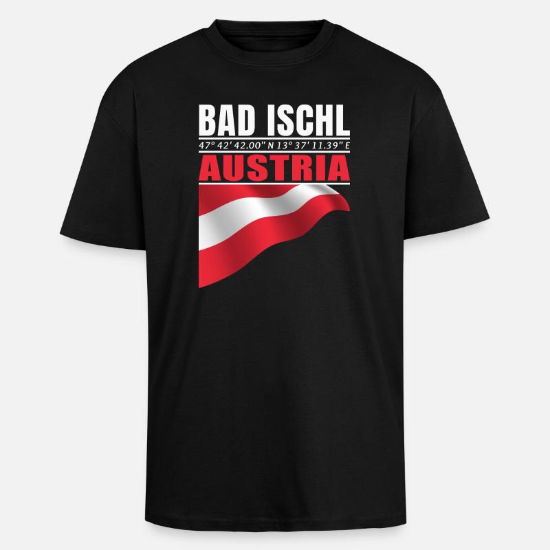 Bad Ischl - Oversized Heavyweight Unisex T-Shirt - Schwarz
