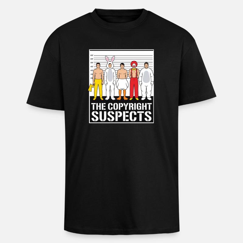 the copyright suspects - Unisex Oversized Heavyweight T-shirt - black