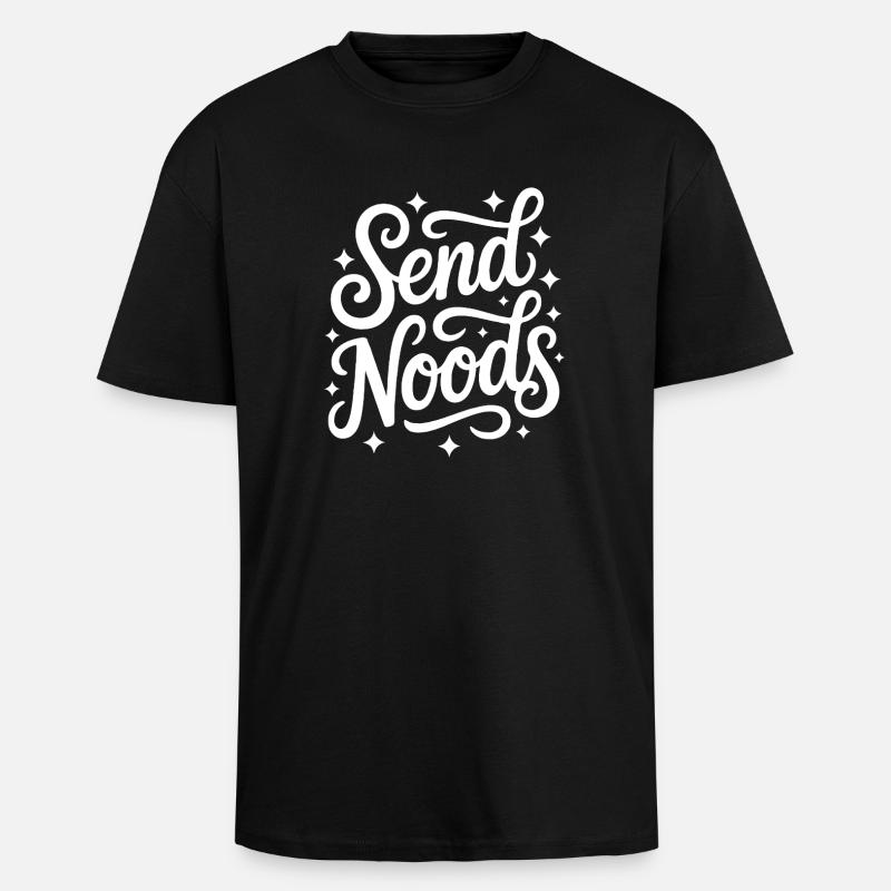Send Noods Ramen - Oversized Heavyweight Unisex T-Shirt - Schwarz