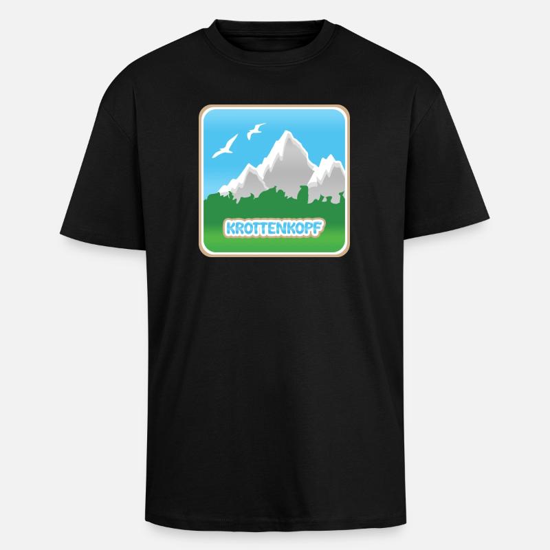 Krottenkopf - T-shirt unisexe oversize épais - noir