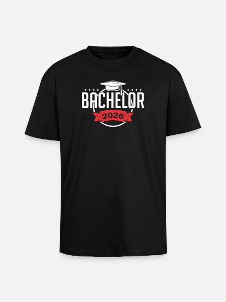 Bachelor 2026 Graduation Graduation - Unisex Oversized Heavyweight T-shirt - black