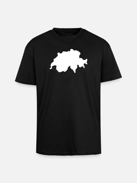 Suisse Pays Suisse - T-shirt unisexe oversize épais - noir