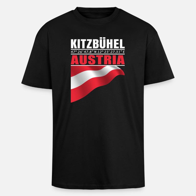Kitzbühel - Oversized Heavyweight Unisex T-Shirt - Schwarz