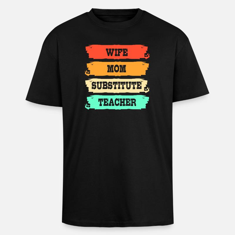 Vertretungslehrer Aushilfslehrer Ersatzlehrerin - Oversized Heavyweight Unisex T-Shirt - Schwarz