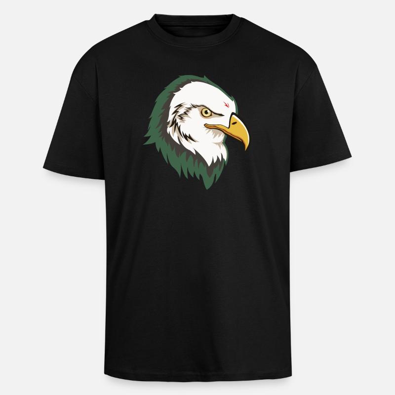 Eagle Head - Oversized Heavyweight Unisex T-Shirt - Schwarz