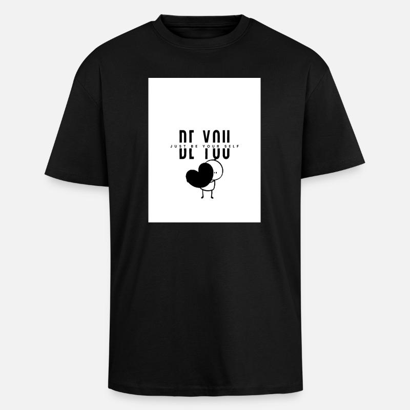 Sei du selbst - Oversized Heavyweight Unisex T-Shirt - Schwarz