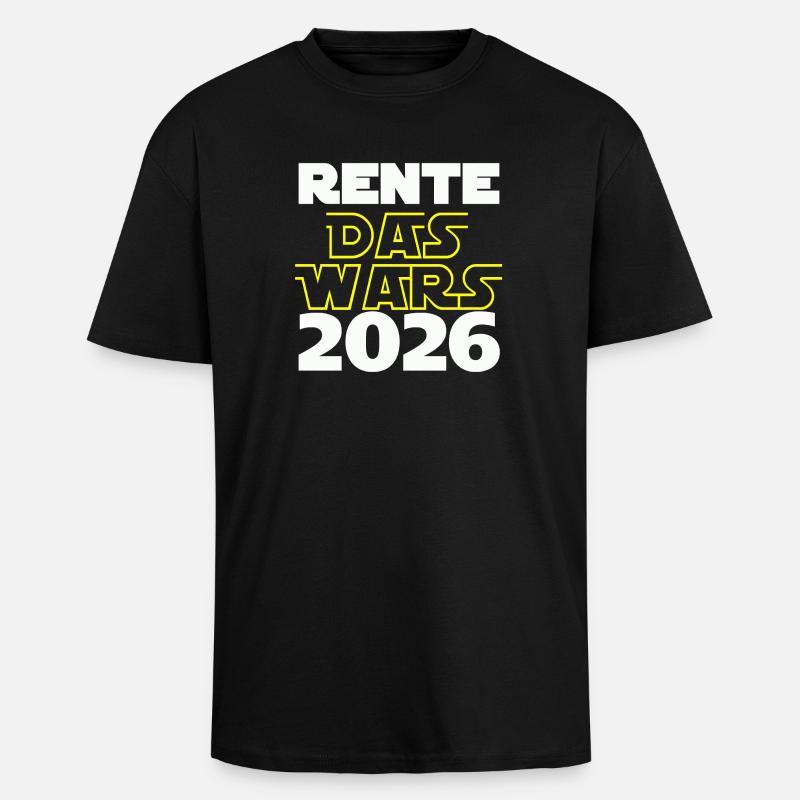 Rente 2026 das wars - Oversized Heavyweight Unisex T-Shirt - Schwarz