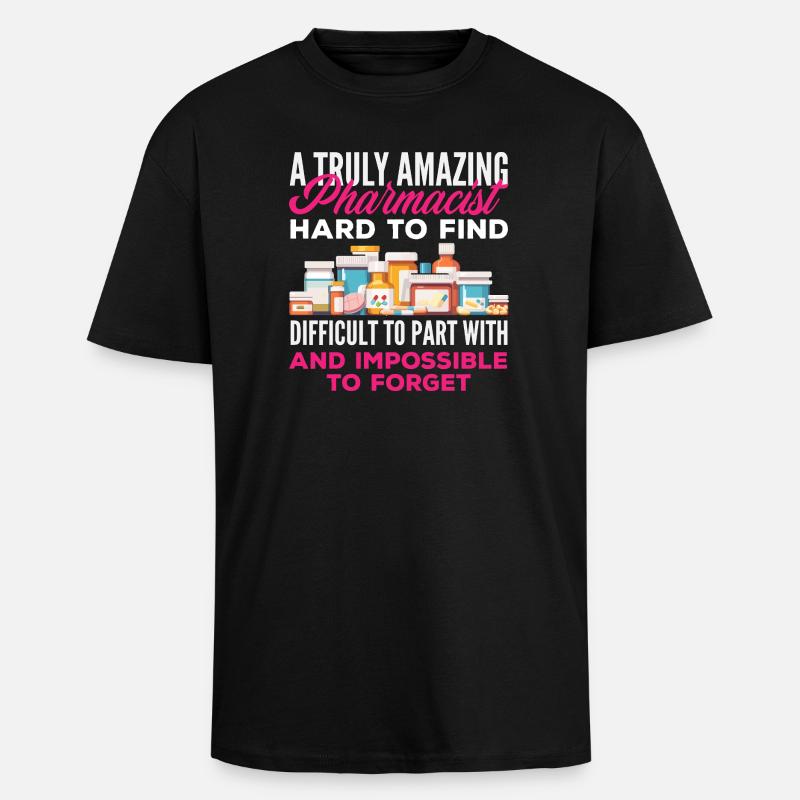 Pharmacien Technicien Pharmaceutique - T-shirt unisexe oversize épais - noir