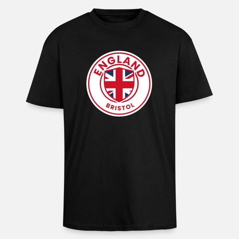 Emblème de Bristol en Angleterre - T-shirt unisexe oversize épais - noir