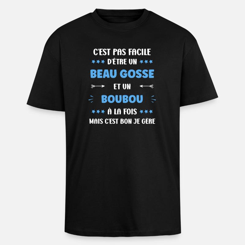 Boubou - Oversized Heavyweight Unisex T-Shirt - Schwarz
