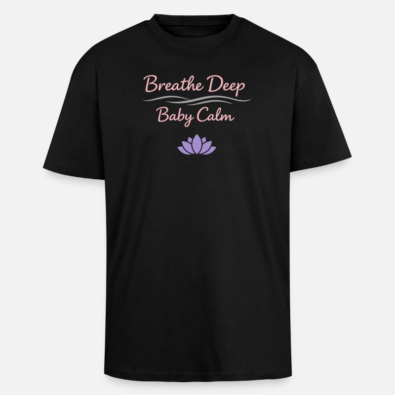 Vorgeburtliches Yoga Werdende Mutter - Oversized Heavyweight Unisex T-Shirt - Schwarz