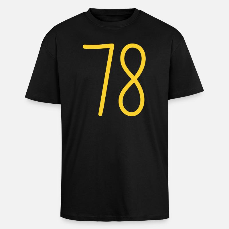 78 - Oversized Heavyweight Unisex T-Shirt - Schwarz