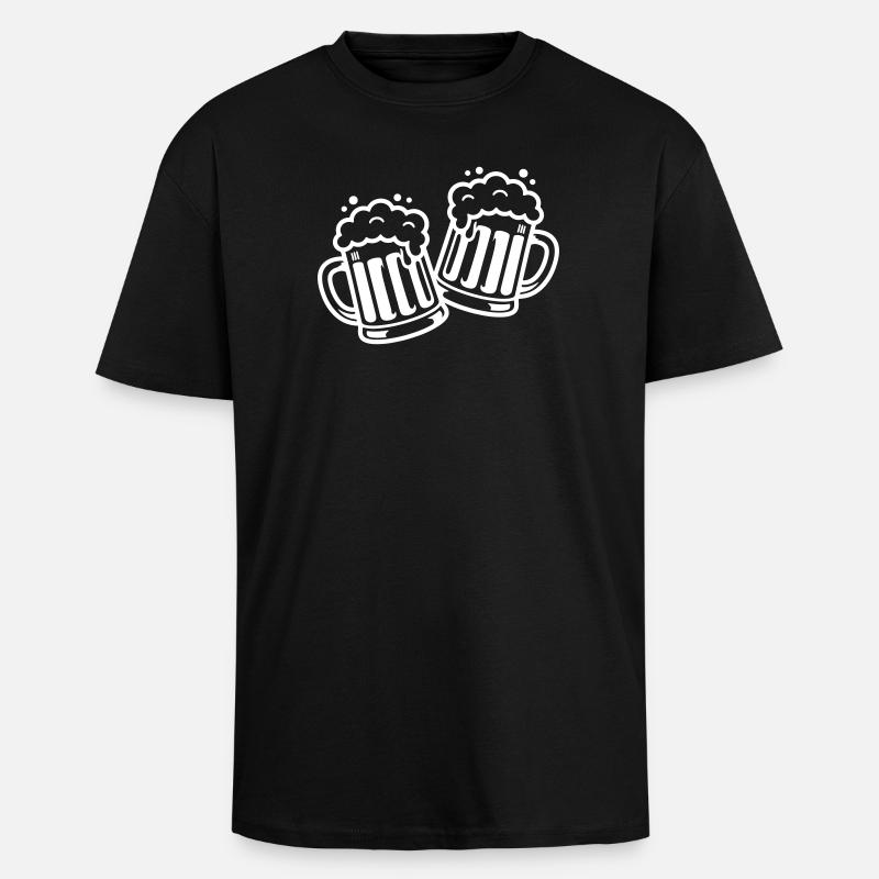 Bierkrug Prost Comic Bier - Oversized Heavyweight Unisex T-Shirt - Schwarz