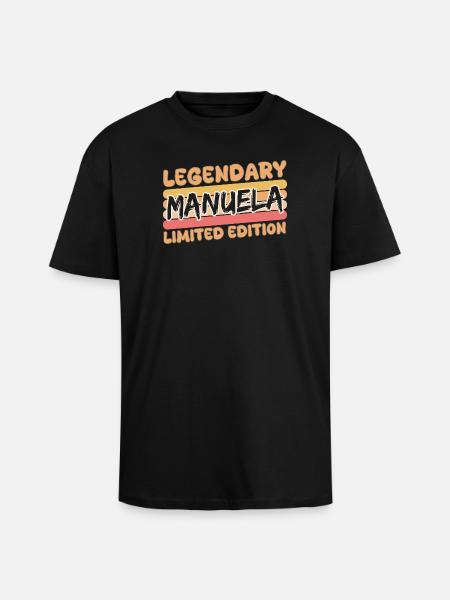 Manuela - Unisex Oversized Heavyweight T-shirt - black