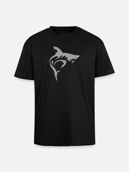 Shark - Unisex Oversized Heavyweight T-shirt - black