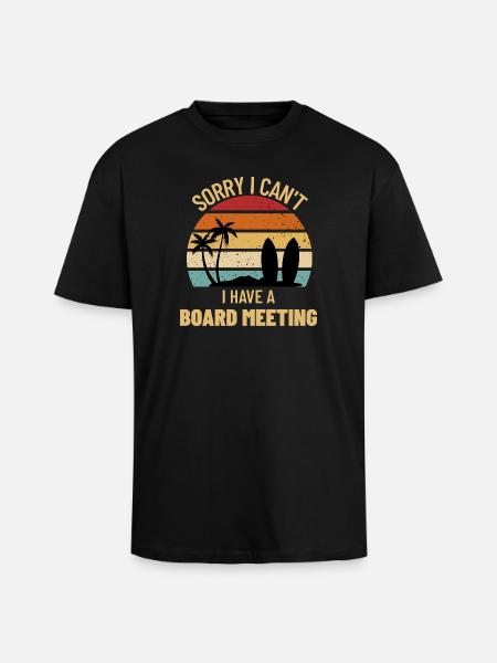 Surfer-Surfer-Dad-lustiges Surfbrett-Treffen - Oversized Heavyweight Unisex T-Shirt - Schwarz