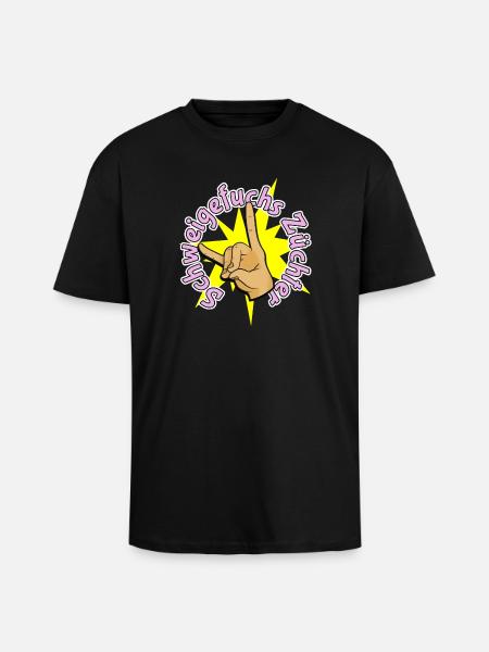 Rock-On Schweigefuchs (breeder) - Unisex Oversized Heavyweight T-shirt - black