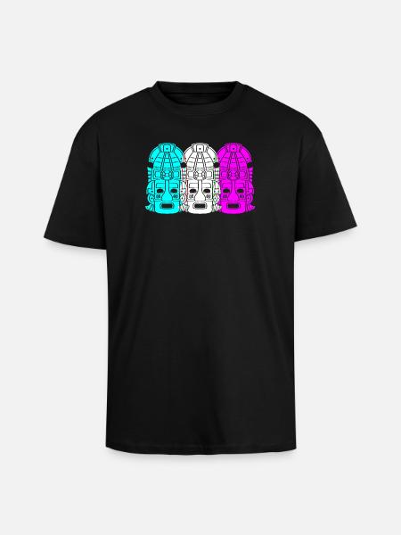 Mayan calendar aztec Inca - Unisex Oversized Heavyweight T-shirt - black