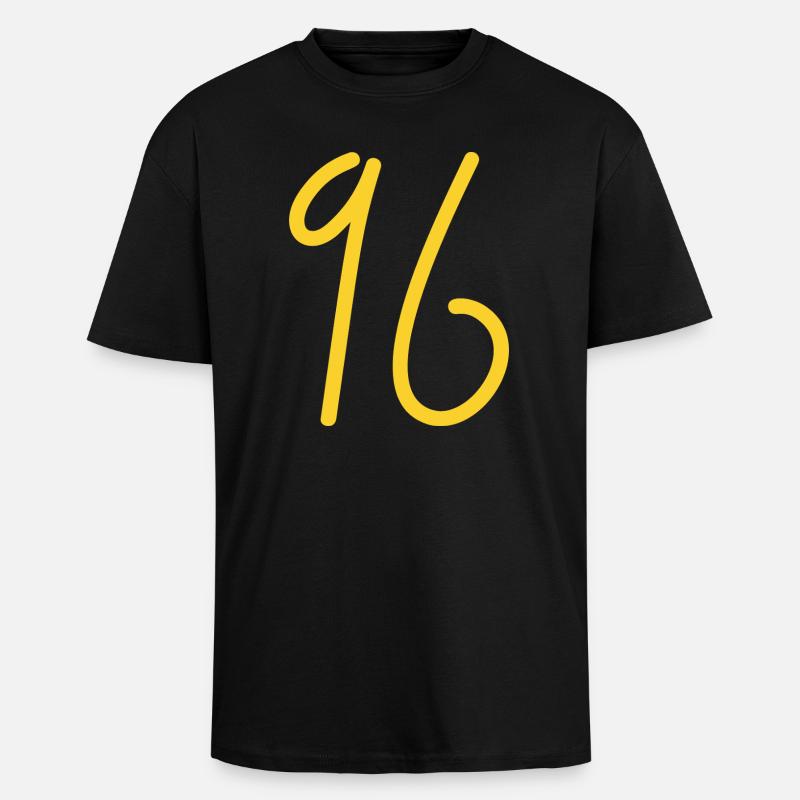 96 - T-shirt unisexe oversize épais - noir