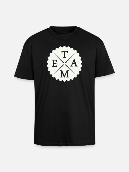 Team - Unisex Oversized Heavyweight T-shirt - black