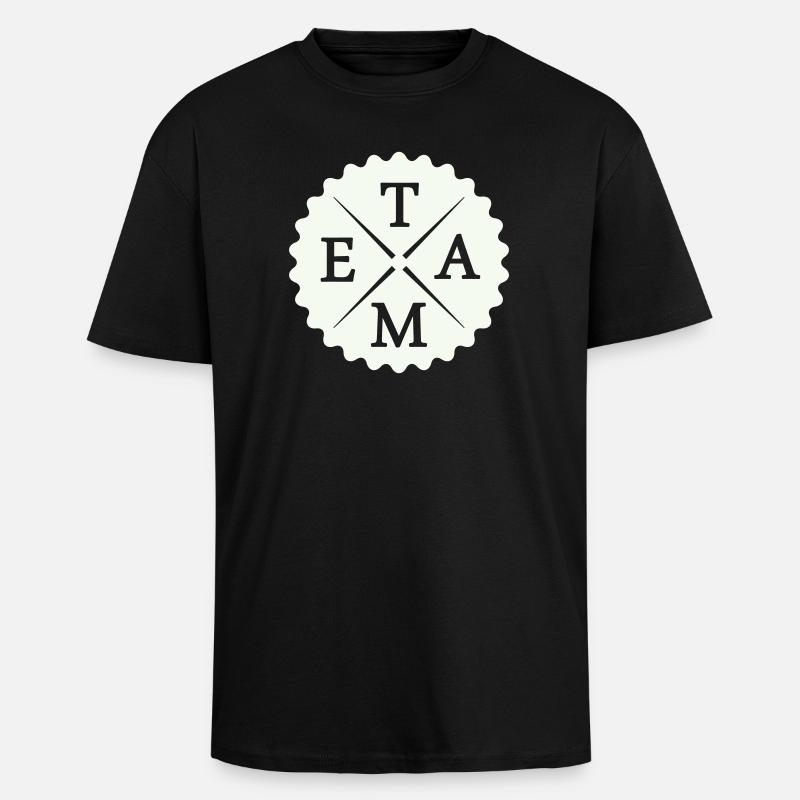Team - Unisex Oversized Heavyweight T-shirt - black