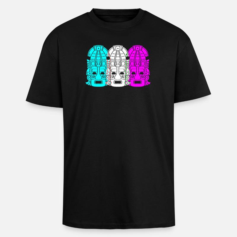 Maya kalender aztec Inka - Oversized Heavyweight Unisex T-Shirt - Schwarz