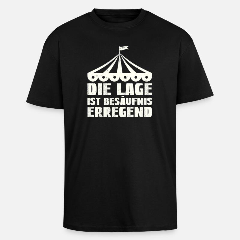 The situation is drunkenness - Unisex Oversized Heavyweight T-shirt - black
