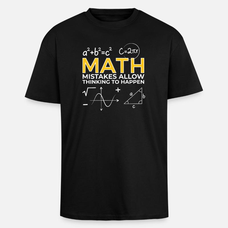 Mathematische Fehler ermöglichen das Denken - Oversized Heavyweight Unisex T-Shirt - Schwarz