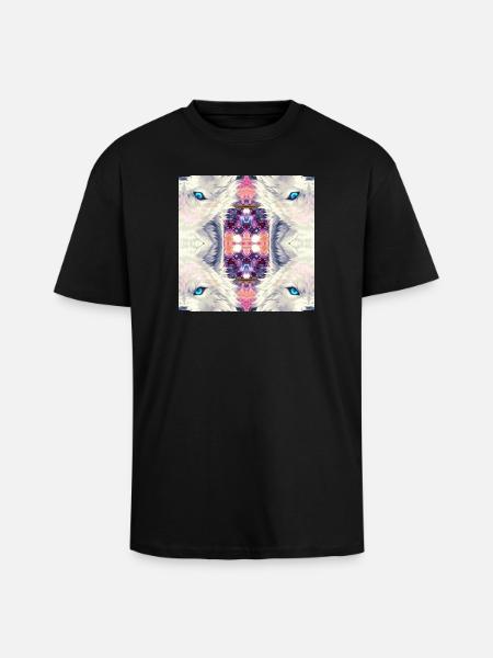 Arctic Wolves Kaleidoscope - Unisex Oversized Heavyweight T-shirt - black