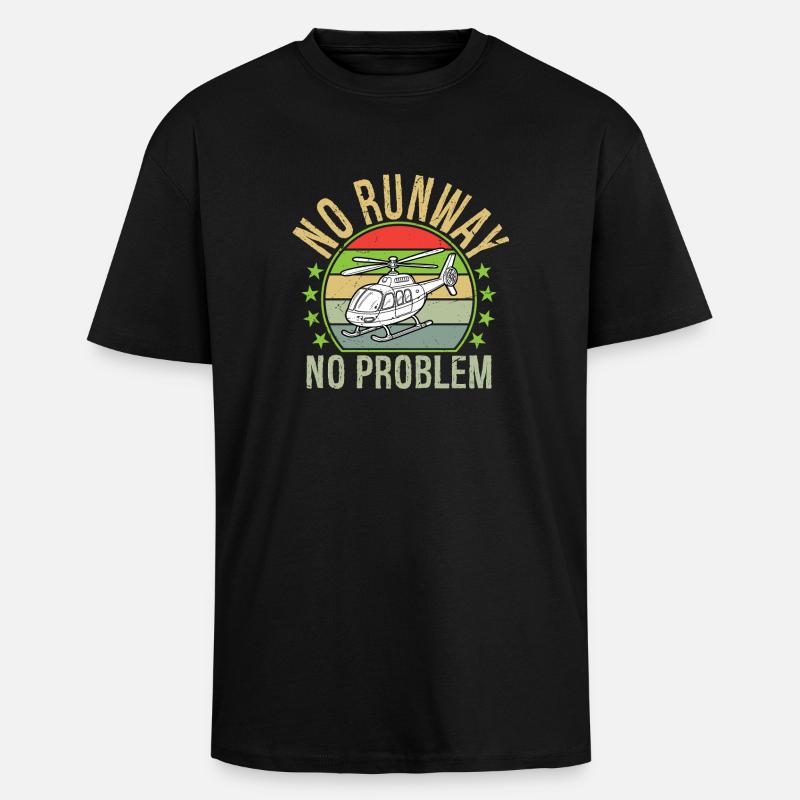 Pas de piste, pas de problème - T-shirt unisexe oversize épais - noir