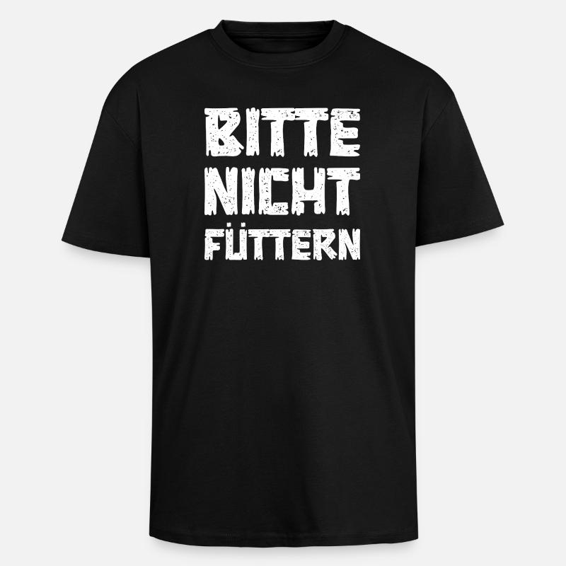 Please do not feed - Unisex Oversized Heavyweight T-shirt - black