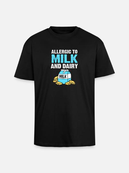 Food Allergy - Unisex Oversized Heavyweight T-shirt - black