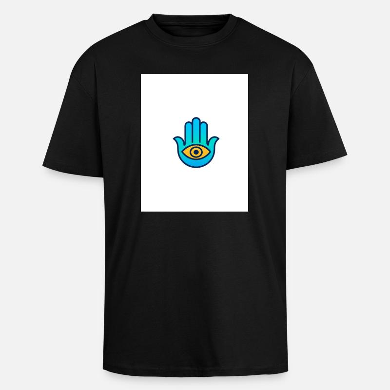 five - Unisex Oversized Heavyweight T-shirt - black