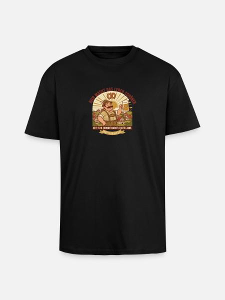 Bayerische Bierfreude Prost - Oversized Heavyweight Unisex T-Shirt - Schwarz