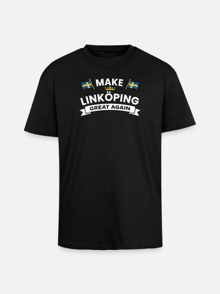 Linköping Stronger cohesion - Unisex Oversized Heavyweight T-shirt - black