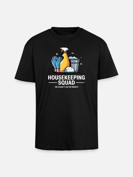 Funny Cleaning Design - Unisex Oversized Heavyweight T-shirt - black