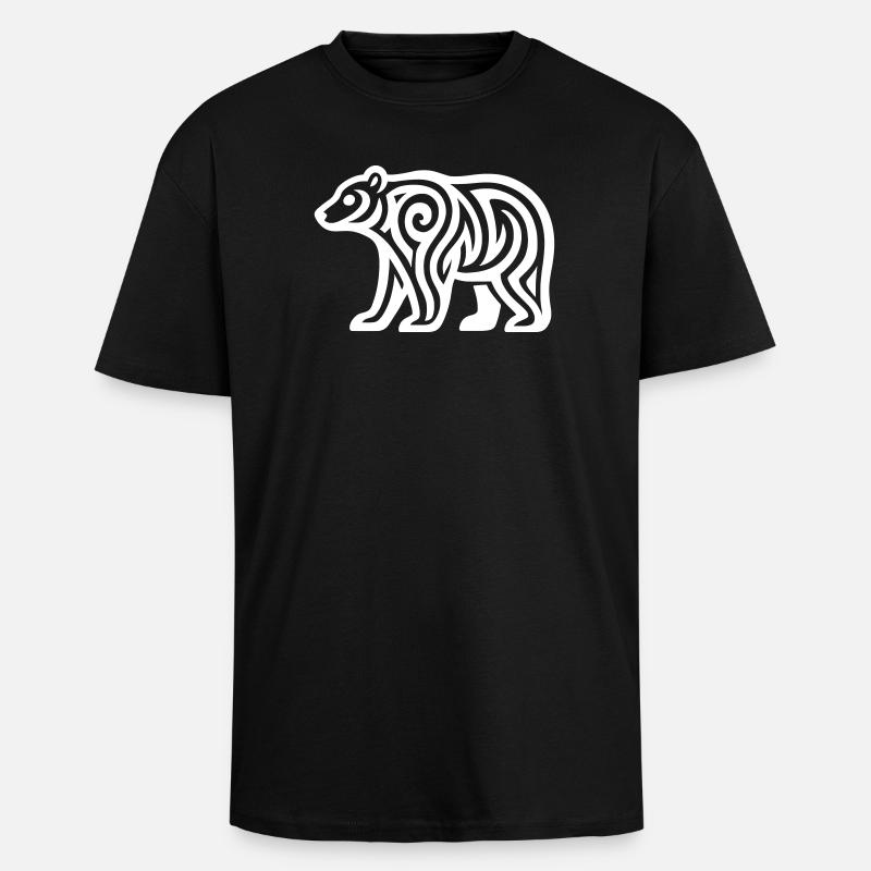 Just a White Bear #1 / JustN-imal - Oversized Heavyweight Unisex T-Shirt - Schwarz