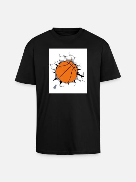 Basket - T-shirt unisexe oversize épais - noir