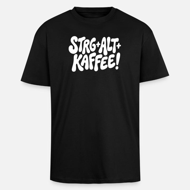 Ctrl Alt Coffee Design - T-shirt unisexe oversize épais - noir