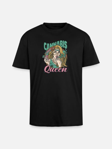 Cannabis Queen Outfit  - Oversized Heavyweight Unisex T-Shirt - Schwarz