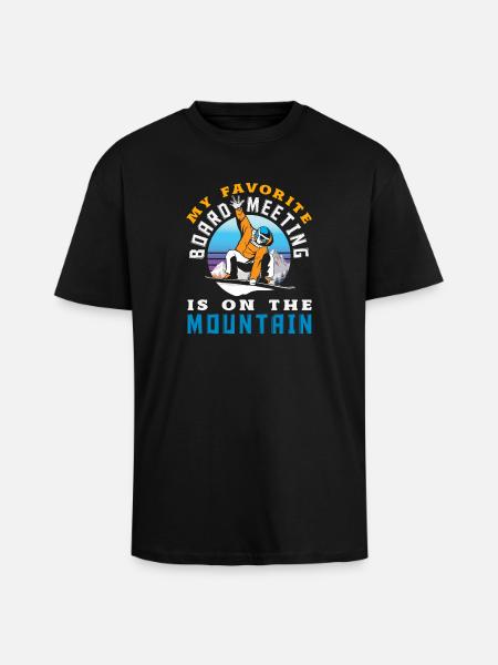 Snowboarden Snowboardtreffen Sessellift - Oversized Heavyweight Unisex T-Shirt - Schwarz