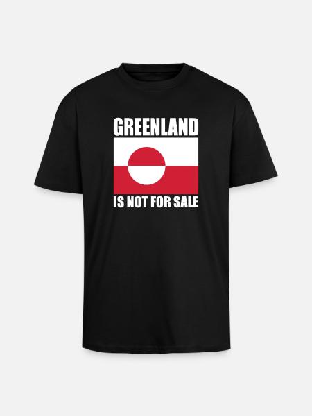 Le Groenland n’est pas à vendre - T-shirt unisexe oversize épais - noir