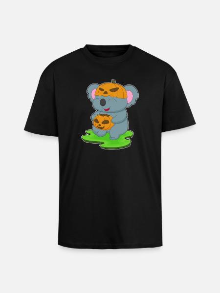 Koala Halloween Pumpkin - T-shirt unisexe oversize épais - noir