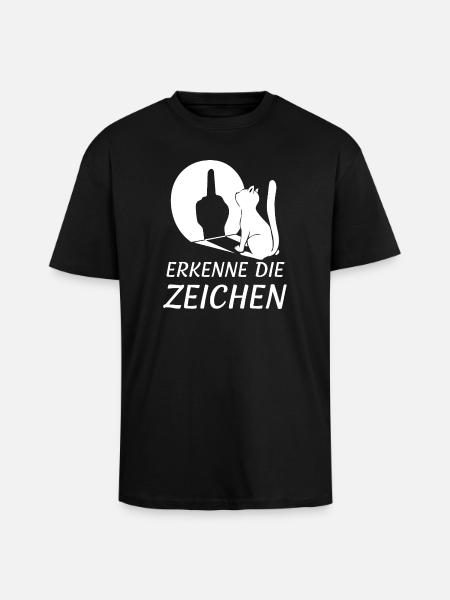 Zeichen Erkennen Katzenblick - Oversized Heavyweight Unisex T-Shirt - Schwarz