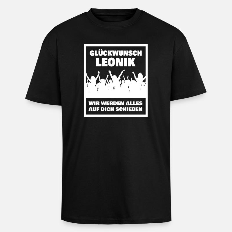 Leonik comme prénom - T-shirt unisexe oversize épais - noir